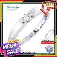 JWL03 แหวนผู้หญิง Beauty Jewelry แหวนเงินแท้ 925 Silver Jewelry ประดับเพชร CZ รุ่น RS2285-RR เคลือบทองคำขาว แหวนทอง แหวนแฟชั่น