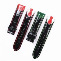 Suitable For Russian Clown Watch Strap Men Women Genuine Leather Red Green Bow Tie Accessories Bracelet 21mm