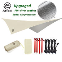 Aricxi 210t Plaid Beach Sun Shelter Tarp Tent Shade Ultralight UV Garden Awning Canopy Sunshade Outdoor Camping Hammock Rain Fly