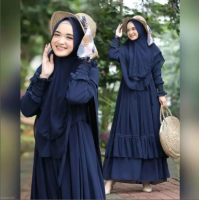 Priskila Cell Mutia Syari BL วัสดุ Ceruty Babydoll Full Croton LD 110ซม. PJ 137ซม. ฟรี Hijab Syari ชุด Hijab Abayas 2022ใหม่ล่าสุด Modern Robe 2022 Modern Lebaran Plush Robe ผู้ใหญ่ผู้หญิง Syari ใหม่ล่าสุด2022 Luxury Syari ชุด Khimar 2022ใหม่ล่าสุด