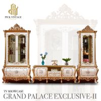 GRAND PALACE EXCLUSIVE-2 TV SHOWCASE ชุดตู้วางทีวี พร้อมตู้โชว์ 3ชิ้น PREMIUM SERIES รุ่น แกรนด์พาเลซ เอ็กคลูซีฟ 2