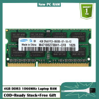 Samsung DDR3 4G หน่วยความจำ Ram 4 GB 1066 MHz 1.5V 204-pin 2Rx8 PC3-8500S SO-DIMM แล็ปท็อป DDR3 4GB โมดูลโน้ตบุ๊ค MemoryDDR3 SDRAM สำหรับ Mackbook pro 2009 ถึงปลายปี 2010