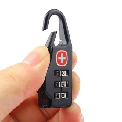 Alloy Mini Lock Padlock Outdoor Travel Luggage Zipper Backpack Handbag Safe Anti-theft Combination Code Number Lock Lock Tool