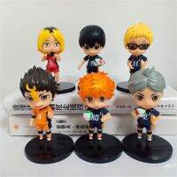 ของเล่นตุ๊กตาขยับแขนขาได้อะนิเมะไฮคิวคู่ตบฟ้าประทานการ์ตูน Shoyo Tobio Kenma Tooru 6ชิ้น/ชุดหุ่นวอลเล่ย์บอลพีวีซีรุ่นตุ๊กตาของขวัญสำหรับเด็ก