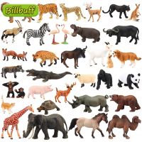 Action FiguresZZOOI Simulation Wild Zoo Animal Chimpanzees Lion Tiger Horse Model Action Figures Bear Hippo Ostrich Rhino Figurines toy for children Action Figures