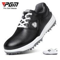 PGM Men Golf Shoes with Removable Spikes Skid-proof Mens Waterproof Sneakers Male Black Sports Shoes XZ193