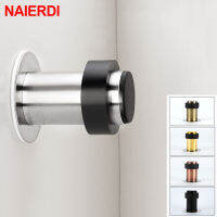 NAIERDI สแตนเลสประตูประตูแผ่นป้องกัน Anti-Collision Protection Self กาวรอบประตู Wall Protector-Siogue