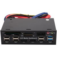 5.25 Inch Usb 3.0 Front Panel Pc Usb 3.0/2.0 Hub E-Sata Sata Audio Multi Card Reader for Computer Case Optical Drives Bay