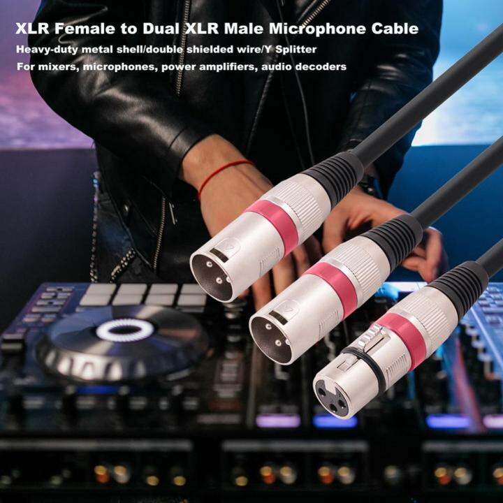 3-pin-xlr-ตัวเมียเป็นแบบคู่สายเคเบิลตัวผู้-xlr-50ซม-3-pin-สายเคเบิล-xlr-ลดเสียงรบกวนสำหรับลำโพงไมโครโฟนขยายเสียง