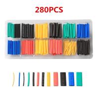 280PCS 1mm-10mm Heat Shrink Tubing Insulation Shrinkable Tube Assortment Electronic Polyolefin Wire Cable Sleeve Kit Electrical Circuitry Parts