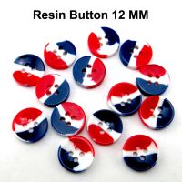 50PCS 12MM   RESIN Pearl Flag Button Decoration  Coat Kids Sewing Clothes Accessory Round White Sweater Buttons R-095L Haberdashery