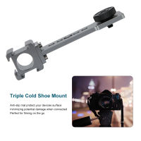 Stable Easy Install Camera Accessory Studio Sturdy Triple Cold Shoe Mount Plate Adapter Microphone Extension cket Outdoor