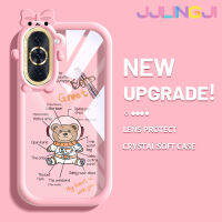 Jjlingji เคสสำหรับ Huawei Nova 10 Nova 10 Pro เคสการ์ตูนน่ารัก Nasa นักบินอวกาศหมี Motif เคสกันกระแทกซิลิโคนนิ่มหนาทนต่อการตกหล่นและเคสโทรศัพท์แบบใสทนต่อการสึกหรอ