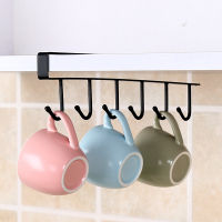 Hanging Kitchen Storage Rack Cupboard Storage Holder for Mug Cup Hanger Kitchen Organizer Hooks Shelf