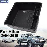 ศูนย์กล่องเก็บของที่เท้าแขนสำหรับ Toyota Hilux AN20 AN10 AN30 2004-2015 2012 2013 2014คอนโซลที่เก็บถาดเก็บของตรงที่พักแขนรถยนต์