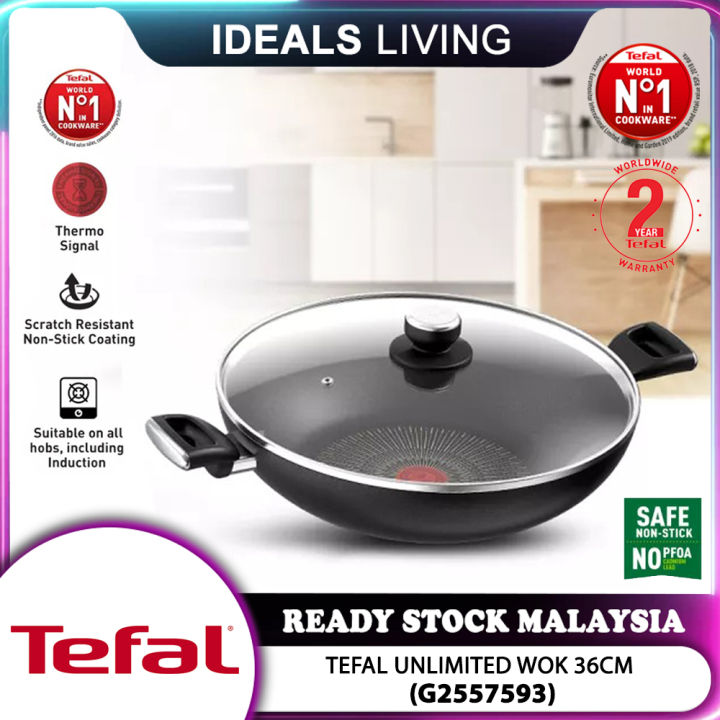 Tefal Unlimited Aluminium Non-Stick Wok, 28cm