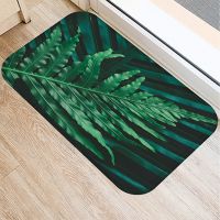 Green Leaves Bathroom Carpet Flowers Floor Non-Slip Bath Mats Toilet Rugs Doormat For Shower Tapis Salle De Bain