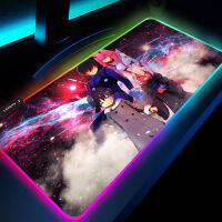 โต๊ะทำงานบิ๊ก RGB M Ousepad แป้นพิมพ์ Pad ศูนย์สองพรมเมาส์ปรับแต่ง LED แผ่นรองเมาส์ Gamer สาว Kawaii ส่องสว่างแผ่นเมาส์