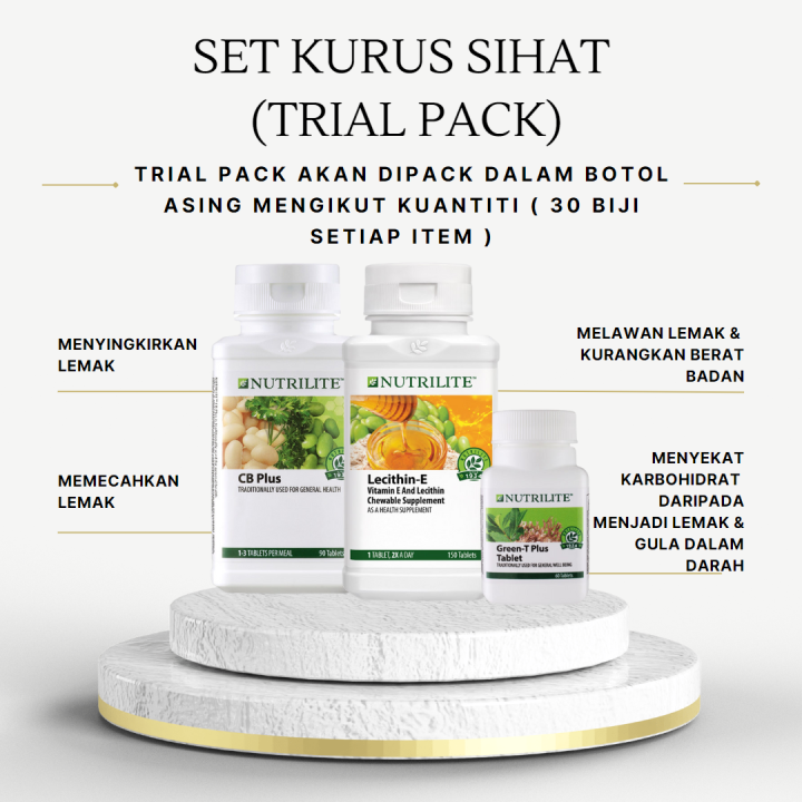 Amway Nutrilite Set Kurus Trial Repacked (Lecithin-E 30's + Green T ...