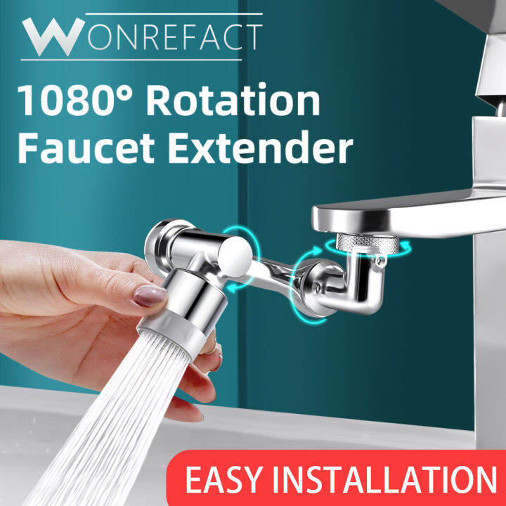 Brass Faucet Sprayer 1080° Swivel Bathroom Faucet Extender Universal