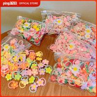 PING3693 20pcs/set อีลาสติก ยางรัดผมเด็ก คาวาอิ ที่มัดผม ที่มัดผมหางม้า ชุดคลุมศีรษะ Scrunchie เชือกมัดผมเด็ก สำหรับผู้หญิง