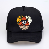 Summer New Fashion brand men 42 The Answer To Life The Universe And Everything Douglas Adams Print Baseball cap Summer Mesh snapback hats Versatile hat