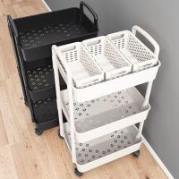 Trolley Storage Rack  Floor To Floor  Multi-layer Storage Rack  Bathroom with Wheels  Small Trolley  Toy and Snack Storage Bathroom Counter Storage