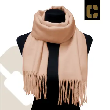 Armando Caruso Plain Scarf 13 x 70 inches Gender Neutral Beige