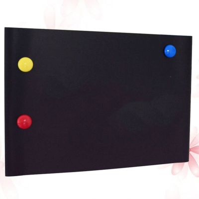 Magnetic Blackboard Erasable Flexible Wall Blackboard Refrigerator Message Board (A3, Black)