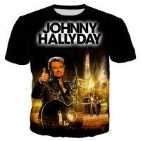 2023 NEWNew มาถึงสไตล์ฮิปฮอปจอห์นนี่ Hallyday 3D พิมพ์ผู้ชายผู้หญิงแฟชั่นเสื้อยืดขนาดบวกท็อปส์