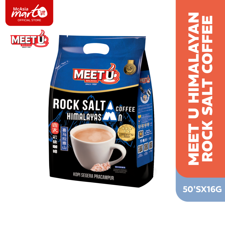 MEET U HIMALAYAN ROCK SALT COFFEE (50'sx16G) Lazada PH
