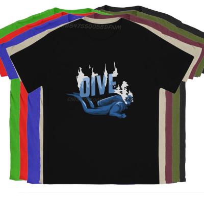 Mens T-Shirts Dive Scuba Vintage Cotton Tee Shirt Men T Shirts Diving T-shirts Summer Tops Tops Original