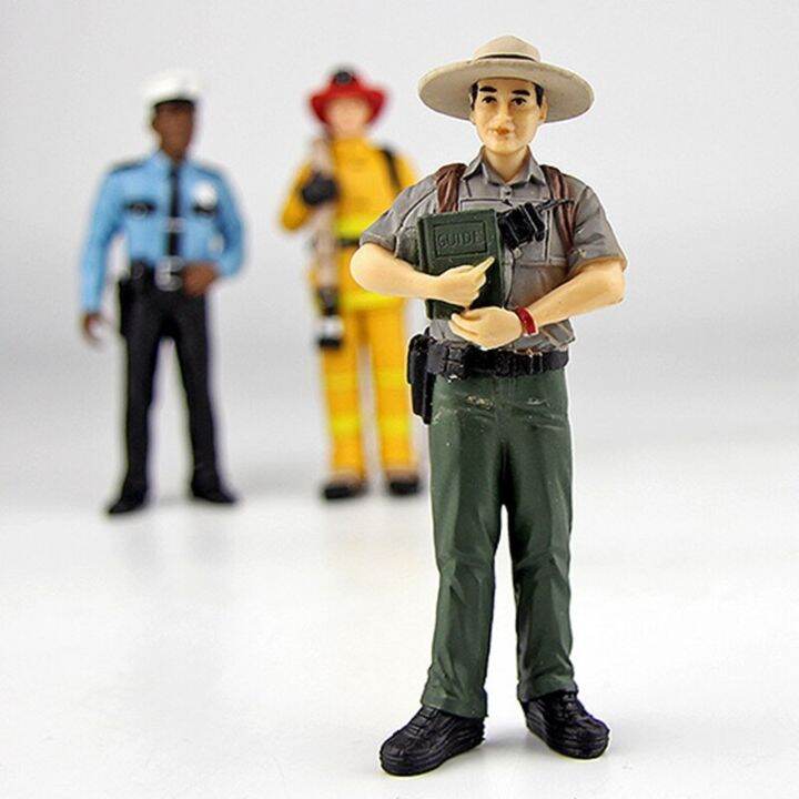 Original 1/18 Car Model Doll Cowboy Fireman Ranger Static Resin ...