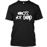 EmoS Not Dead Design 2023 Summer Top One Round Neck Short-Sleeved Men"S Tee All-Match Streetwear polyester Top Large Size Lelaki Dewasa Retro Print  Unisex Short T Birthday Gift Xs-3Xl