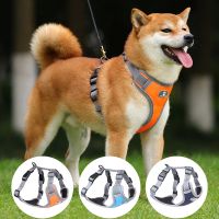 New Pet Traction Rope Mesh Cloth Breathable Large Dog Chest Suspenders Vest Type Reflective Clothing Dog Rope