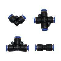 6mm Slip lock Quick Connectors Straight Elbow Cross Garden Water Hose Splitters Pneumatic Butt Quick-Connect Accessories 3 Pcs