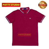 Fred Perry Polo Shirt For Men Ultra Soft Fabric Cotton Pique Designed For A Relaxed Fit For Men And Women Christmas Gift Maroon Polo Shirt