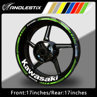 ฮับสติกเกอร์ล้อรถจักรยานยนต์สะท้อนแสง AnoleStix แถบขอบรูปลอก17นิ้วสำหรับ KAWASAKI