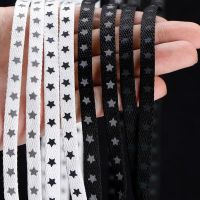 2023 New Holographic Reflective Star Shoelaces Flat Laces Sneakers ShoeLaces Double sided Reflective High bright Luminous Laces