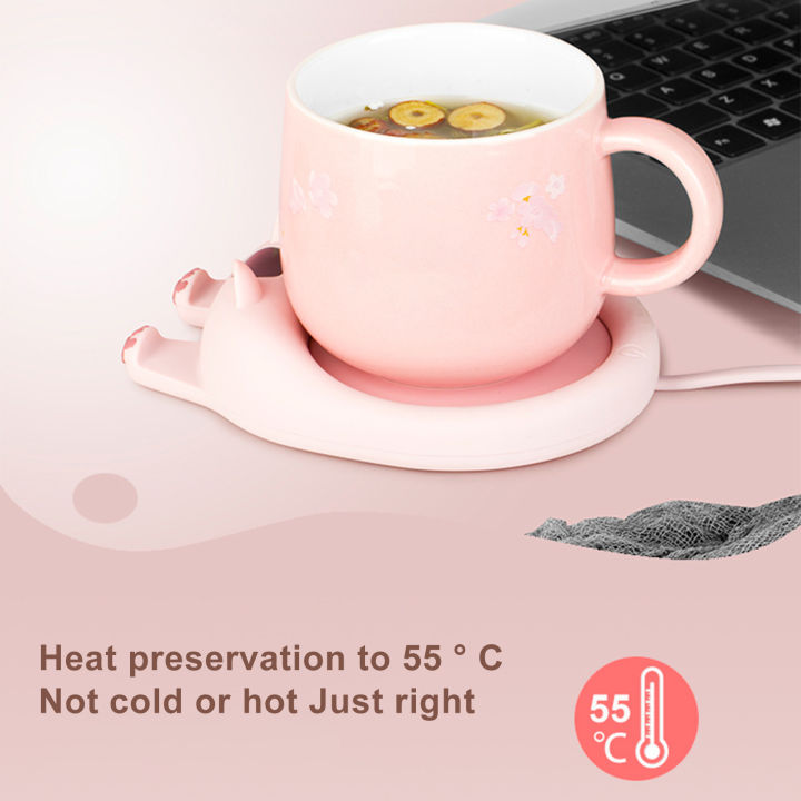 เครื่องทำความร้อนเหยือกน้ำการ์ตูน-u-k-มีความร้อนอัจฉริยะกันลวกที่รองถ้วยกันลื่นสำหรับ-tr-กลางแจ้ง