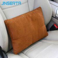 JINSERTA Suede Fabric Car Seat Back Waist Pillow Maybach Design S Class Lumbar Support Rest Pillow for Car Seat Office Chairs