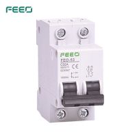 Feeo 2P 550V 6a/10a/16a/20a/25a/32a/40a/50a/63a เบรกเกอร์ Mcb Dc ใบรับรองโค้ง Ce