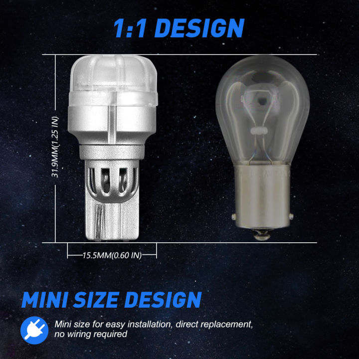 หลอดไฟไฟ-led-t15-3020smd-12v-คู่-novsight-ไฟเบรคสีขาว560lm-ไฟถอยเปลี่ยนหลอดไฟ2w