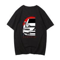 Japan Car T Shirt Men Cool Mx5 Miata Red Sun Left Print Automotive Tees Black Loose Vintage Gildan