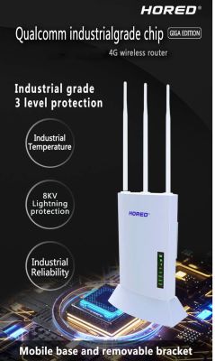 4G CPE Router Outdoor เสาสัญญาณ 4G 3 เสา ถอด เปลี่ยน ได้ With External Antenna for Intelligent Transportation 3 High Gain Antennas Indoor & Outdoor