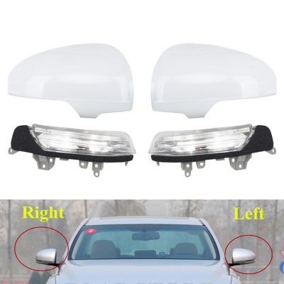 1Pair Car Rear View Mirror Cover Cap with Turn Signal Flashing for Toyota REIZ Prius 2010 2011 2012