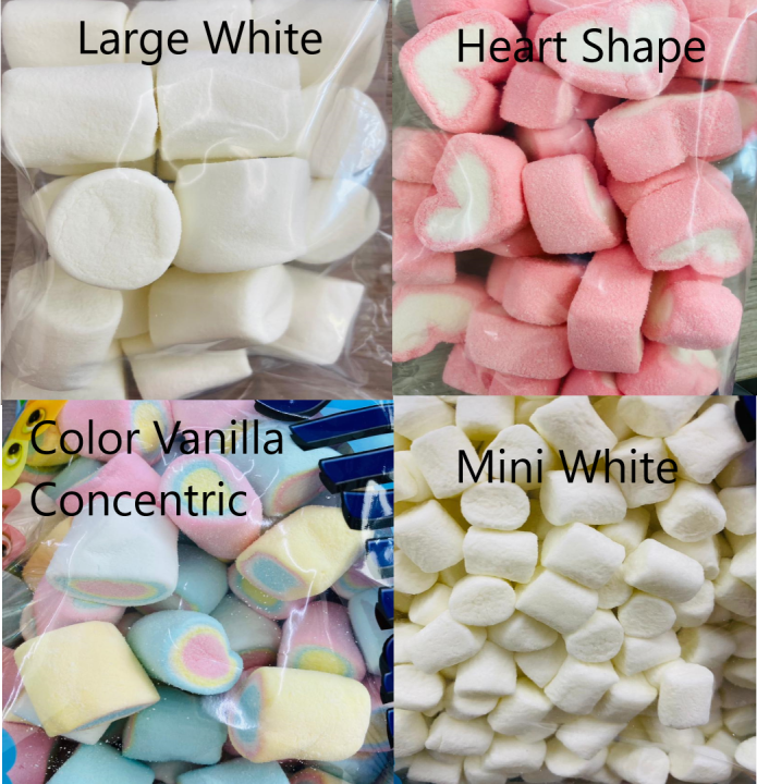 100G Halal Marshmallow cvmallow Large White / Mini White / Heart Shape