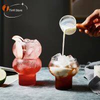 {AMUB}300/520Ml แก้วกาแฟครัวเรือนโปร่งใสวิสกี้ไวน์โยเกิร์ตขนมแก้วถ้วย Home Bar Drinkware Gourd รูปร่างค็อกเทลแก้ว