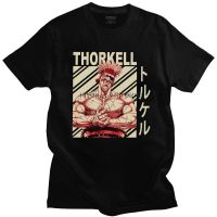 เสื้อยืดแขนสั้น ผ้าฝ้าย 100% พิมพ์ลายกราฟฟิค Vinland Saga Thorkell สําหรับผู้ชาย