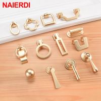 NAIERDI Vintage Gold Cabinet Pulls Zinc Alloy European Furniture Handle Kitchen Cupboard Handle Drawer Knobs Hardware Door Hardware Locks